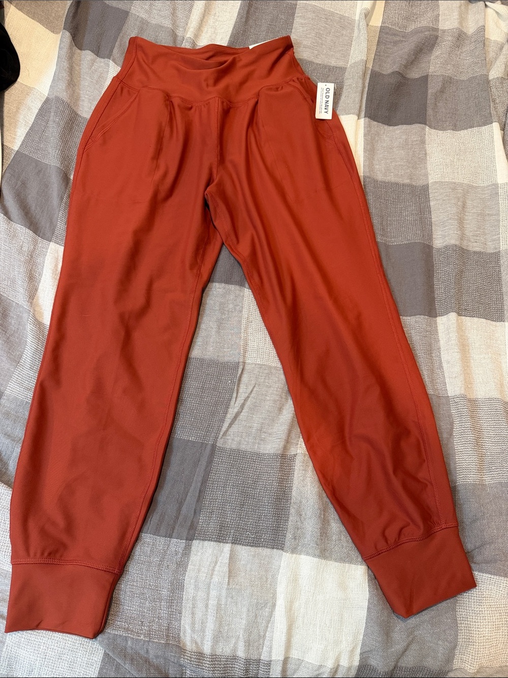 NWT Old Navy Women’s PowerSoft High-Waisted Jogger Pants Burnt Orange/Rust